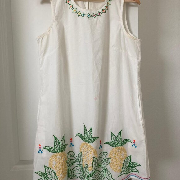 Roller Rabbit Dresses & Skirts - Anthropologie Roller Rabbit White Dress 100% Cotton